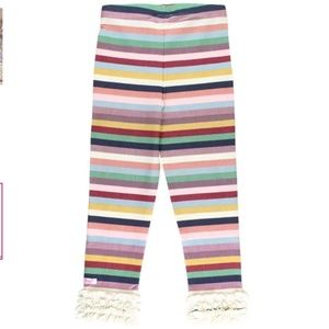 Ruffle Butts Baby Girl Striped Ruffle Leggings 12-24 months NWT